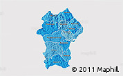 Political Shades 3D Map of Gikongoro, cropped outside