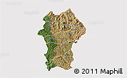 Satellite 3D Map of Gikongoro, cropped outside