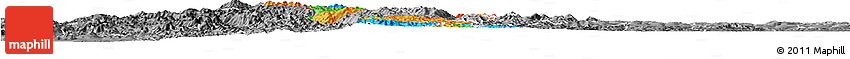Political Horizon Map of Gikongoro, desaturated
