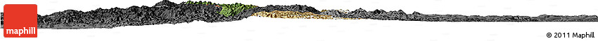 Satellite Horizon Map of Gikongoro, darken, desaturated