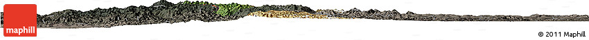 Satellite Horizon Map of Gikongoro, darken, semi-desaturated