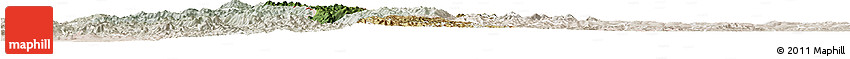 Satellite Horizon Map of Gikongoro, lighten