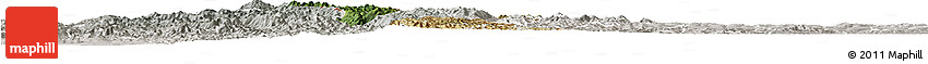 Satellite Horizon Map of Gikongoro, lighten, semi-desaturated