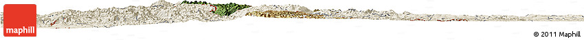 Satellite Horizon Map of Gikongoro, shaded relief outside