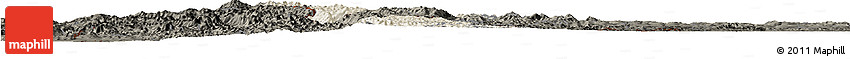 Shaded Relief Horizon Map of Gikongoro, darken
