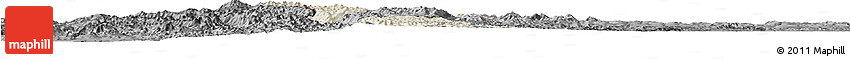 Shaded Relief Horizon Map of Gikongoro, darken, desaturated