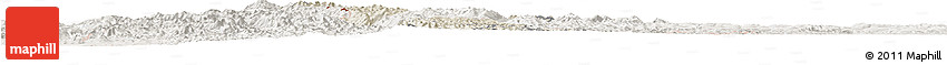 Shaded Relief Horizon Map of Gikongoro, lighten