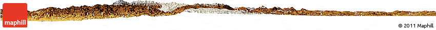 Shaded Relief Horizon Map of Gikongoro, physical outside