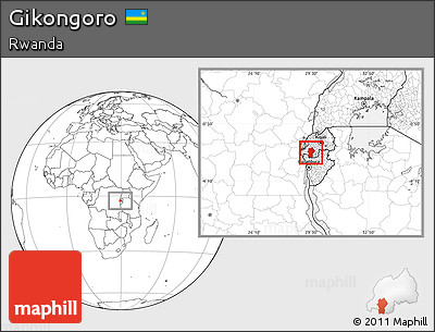 Blank Location Map of Gikongoro