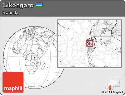 Blank Location Map of Gikongoro