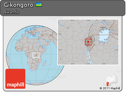 Gray Location Map of Gikongoro