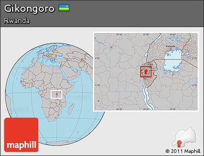 Gray Location Map of Gikongoro