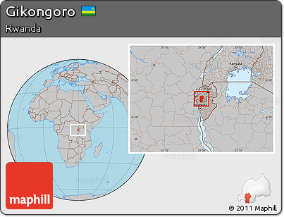Gray Location Map of Gikongoro