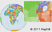 Political Location Map of Gikongoro