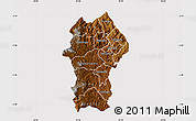 Physical Map of Gikongoro, cropped outside