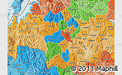 Political Map of Gikongoro, political shades outside