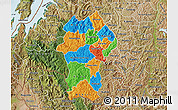 Political Map of Gikongoro, satellite outside