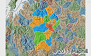 Political Map of Gikongoro, semi-desaturated