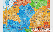 Political Shades Map of Gikongoro