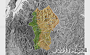Satellite Map of Gikongoro, desaturated
