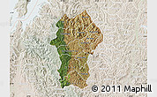 Satellite Map of Gikongoro, lighten