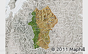 Satellite Map of Gikongoro, lighten, semi-desaturated