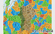 Satellite Map of Gikongoro, political outside