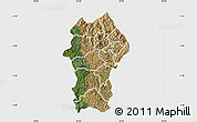 Satellite Map of Gikongoro, single color outside