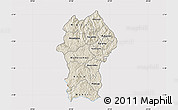 Shaded Relief Map of Gikongoro, cropped outside
