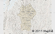 Shaded Relief Map of Gikongoro, lighten