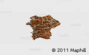 Physical Panoramic Map of Gikongoro, cropped outside