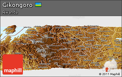 Physical Panoramic Map of Gikongoro