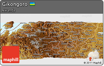 Physical Panoramic Map of Gikongoro