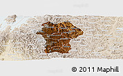 Physical Panoramic Map of Gikongoro, lighten