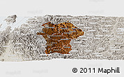 Physical Panoramic Map of Gikongoro, lighten, semi-desaturated