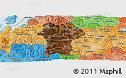 Physical Panoramic Map of Gikongoro, political shades outside