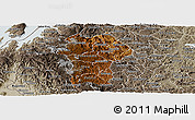 Physical Panoramic Map of Gikongoro, semi-desaturated