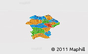 Political Panoramic Map of Gikongoro, cropped outside