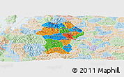 Political Panoramic Map of Gikongoro, lighten