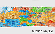Political Panoramic Map of Gikongoro, political shades outside