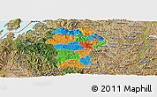 Political Panoramic Map of Gikongoro, satellite outside