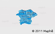 Political Shades Panoramic Map of Gikongoro, cropped outside