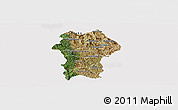 Satellite Panoramic Map of Gikongoro, cropped outside