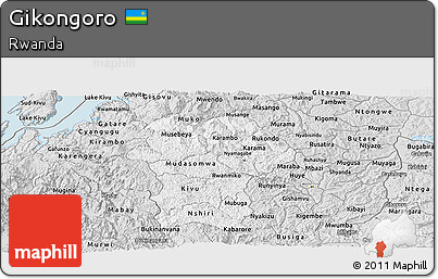Silver Style Panoramic Map of Gikongoro