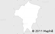 Silver Style Simple Map of Rwanmiko