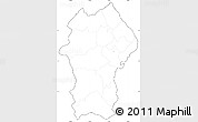 Blank Simple Map of Gikongoro, cropped outside, no labels