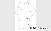 Blank Simple Map of Gikongoro, cropped outside