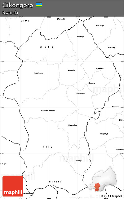 Blank Simple Map of Gikongoro