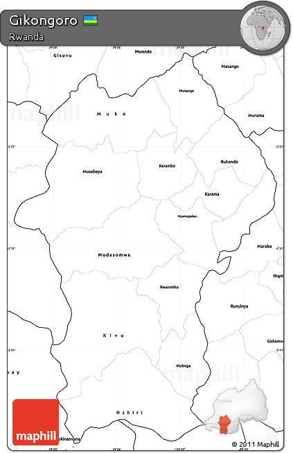 Blank Simple Map of Gikongoro