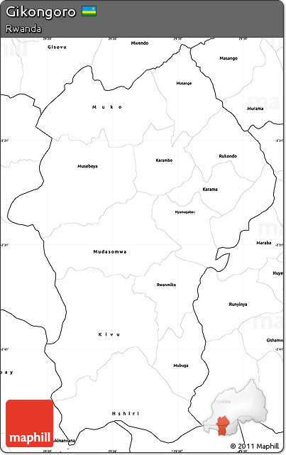 Blank Simple Map of Gikongoro